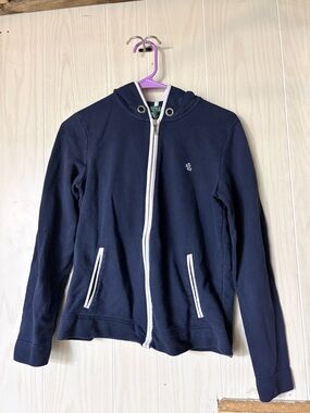 Ralph Lauren Navy Hoodie with White Trim